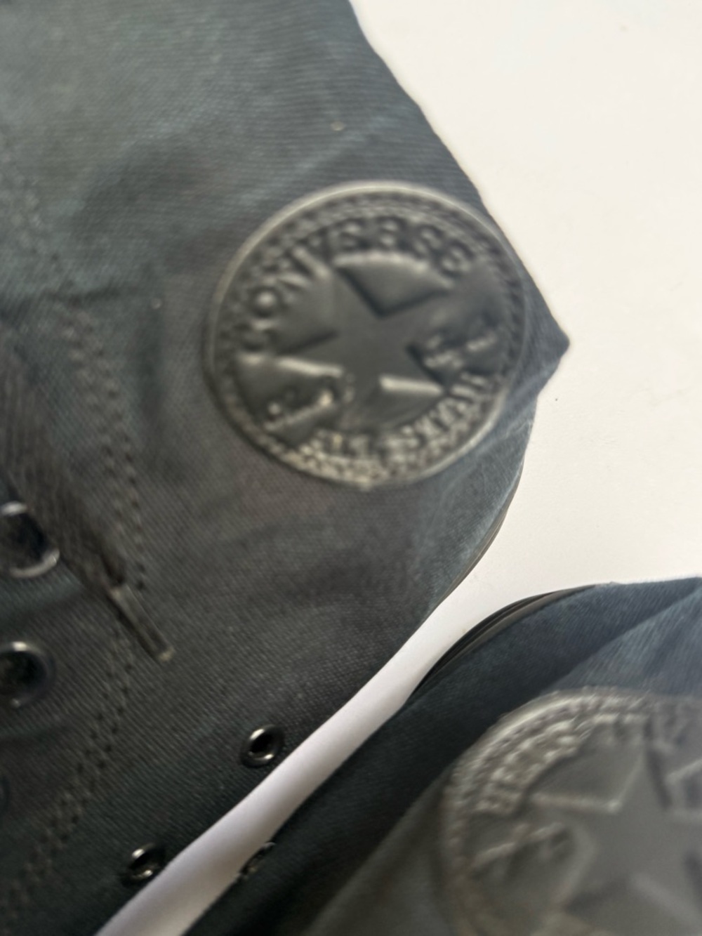 RARE Converse All Star Womens 8 Knee High Black Lace Up Zip Up Sneakers - Picture 6 of 11